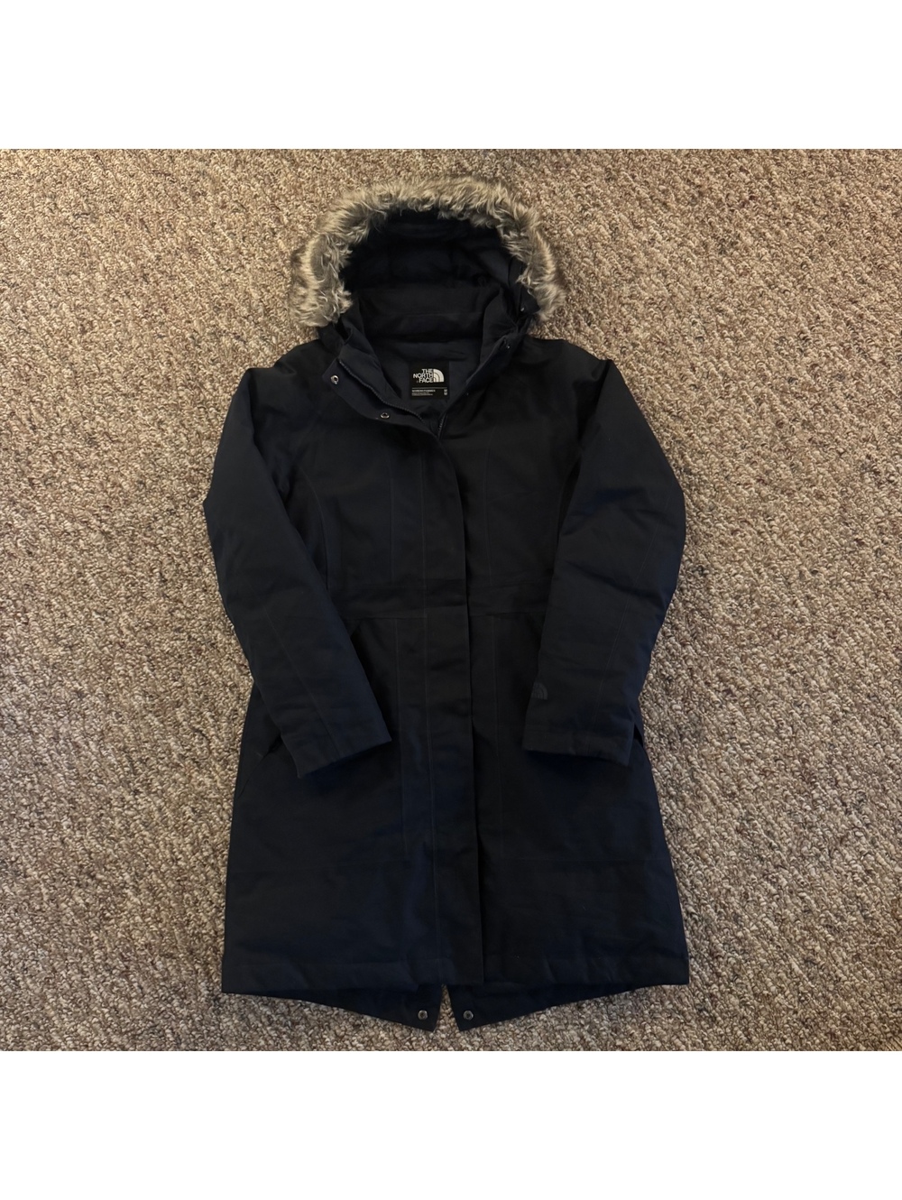 The North Face Black Faux Fur Hooded Parka Jacket Women’s Size M